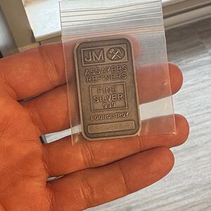 RARE Vintage JM Assayers & Refiners 1 oz Fine Silver - 50th Anniversary Canada